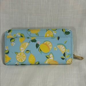 Trina Turk Blue Lemon Print Women's Wallet NWOT